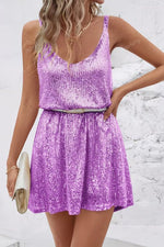 Load image into Gallery viewer, Women's Sequin Dress V-Neckline Cocktail Party Mini Style

