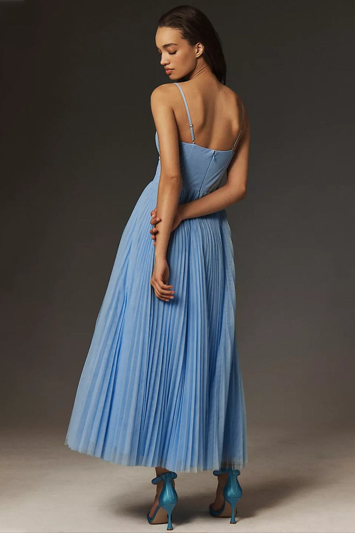 Women's Wedding Guest Dress One Shoulder Flowing Midi Formal Style