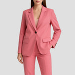 Load image into Gallery viewer, Women's Tailored Suit Lapel Collar Long Sleeve Blazer Wide Leg Two Piece Style
