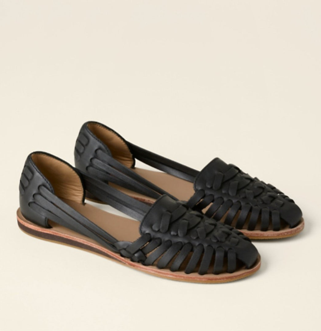 Women's Sandals Woven Closed-Toe Slip-On Flat Sole